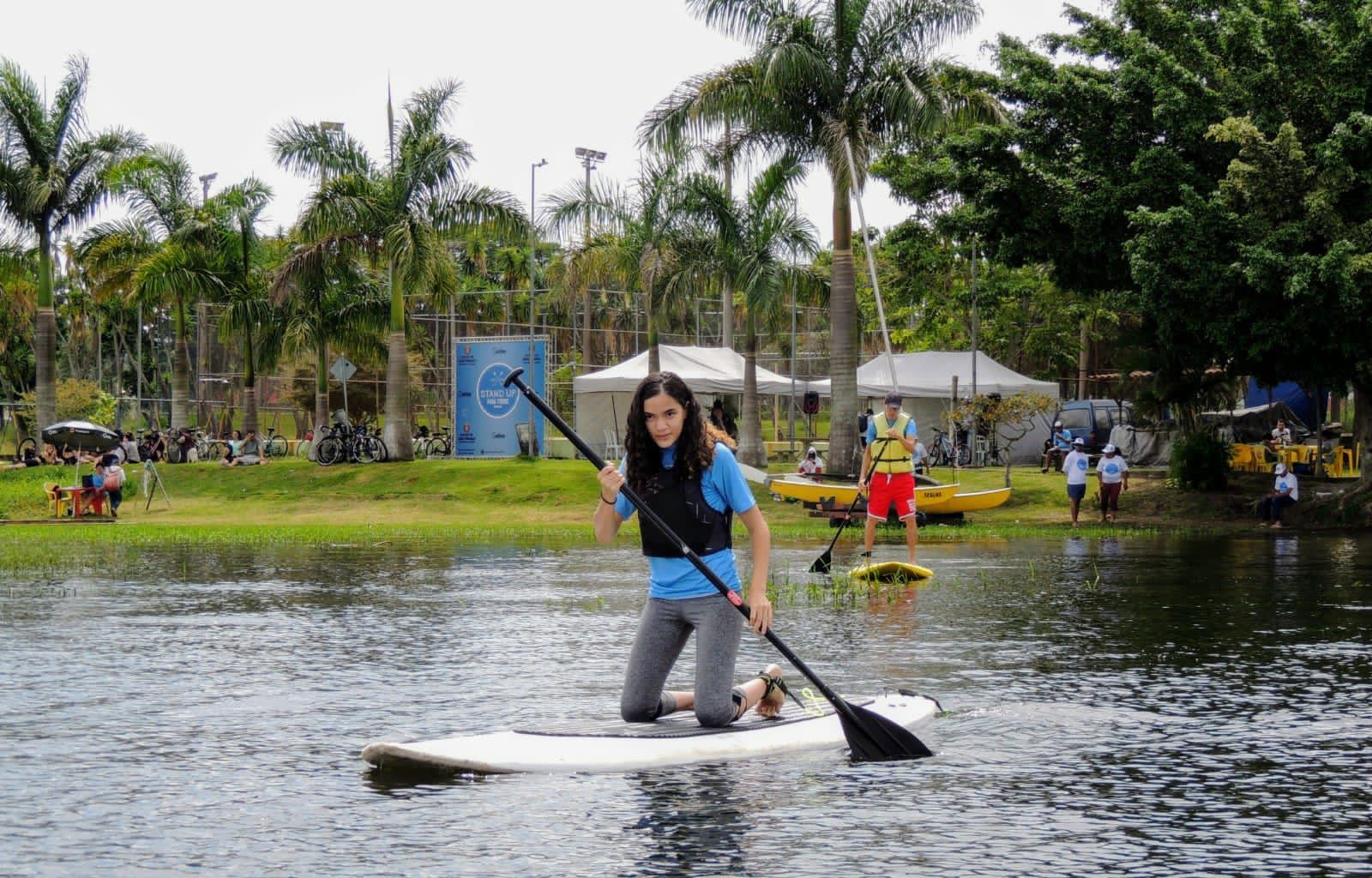 Um dia de SUP na represa de Guarapiranga